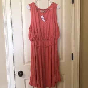 Loft plus dress. Coral